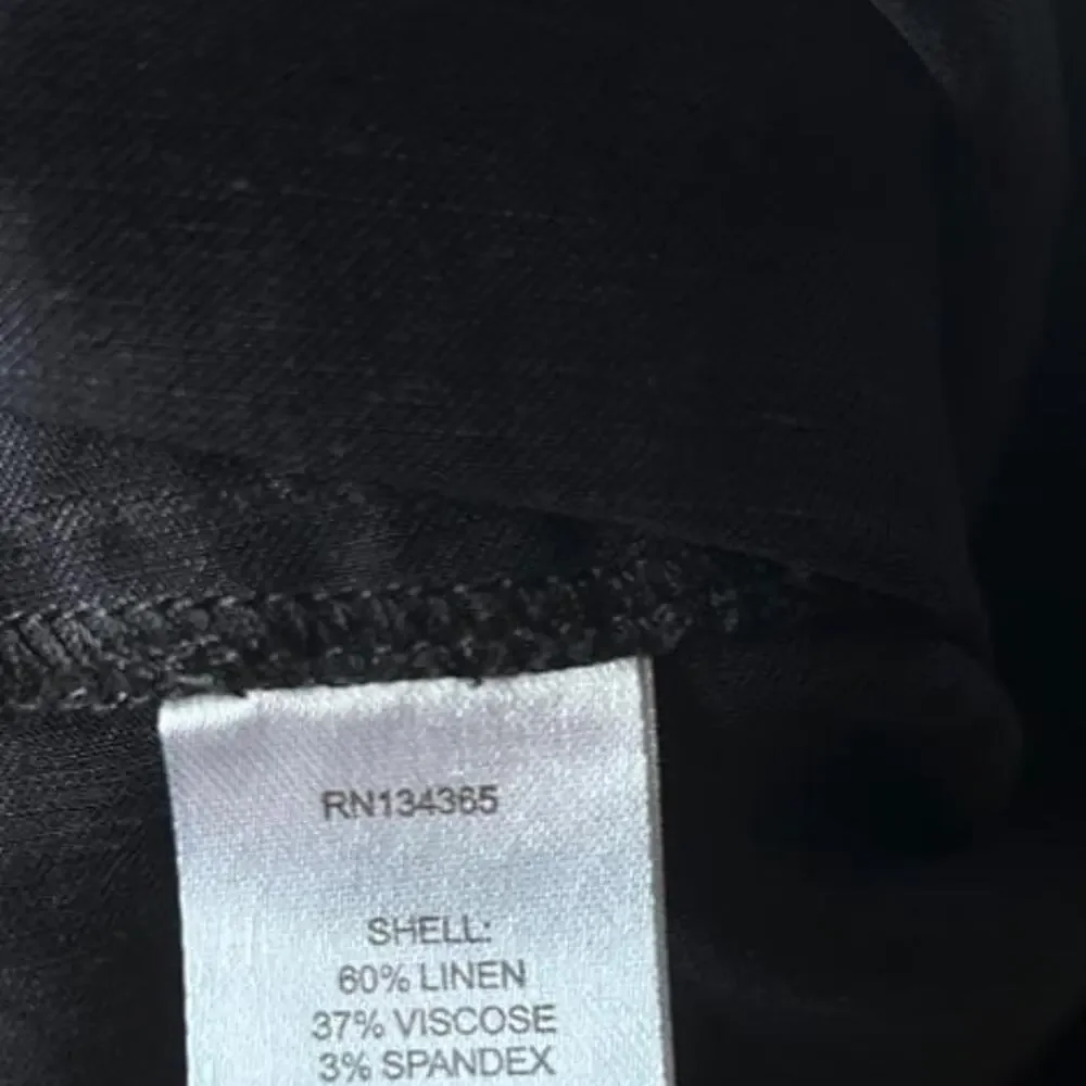 Sigrid Olsen black linen blend trousers Size 14